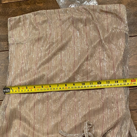 Petal & Pup Farley Strapless Metallic Shimmering Maxi Dress - Picture 12 of 12